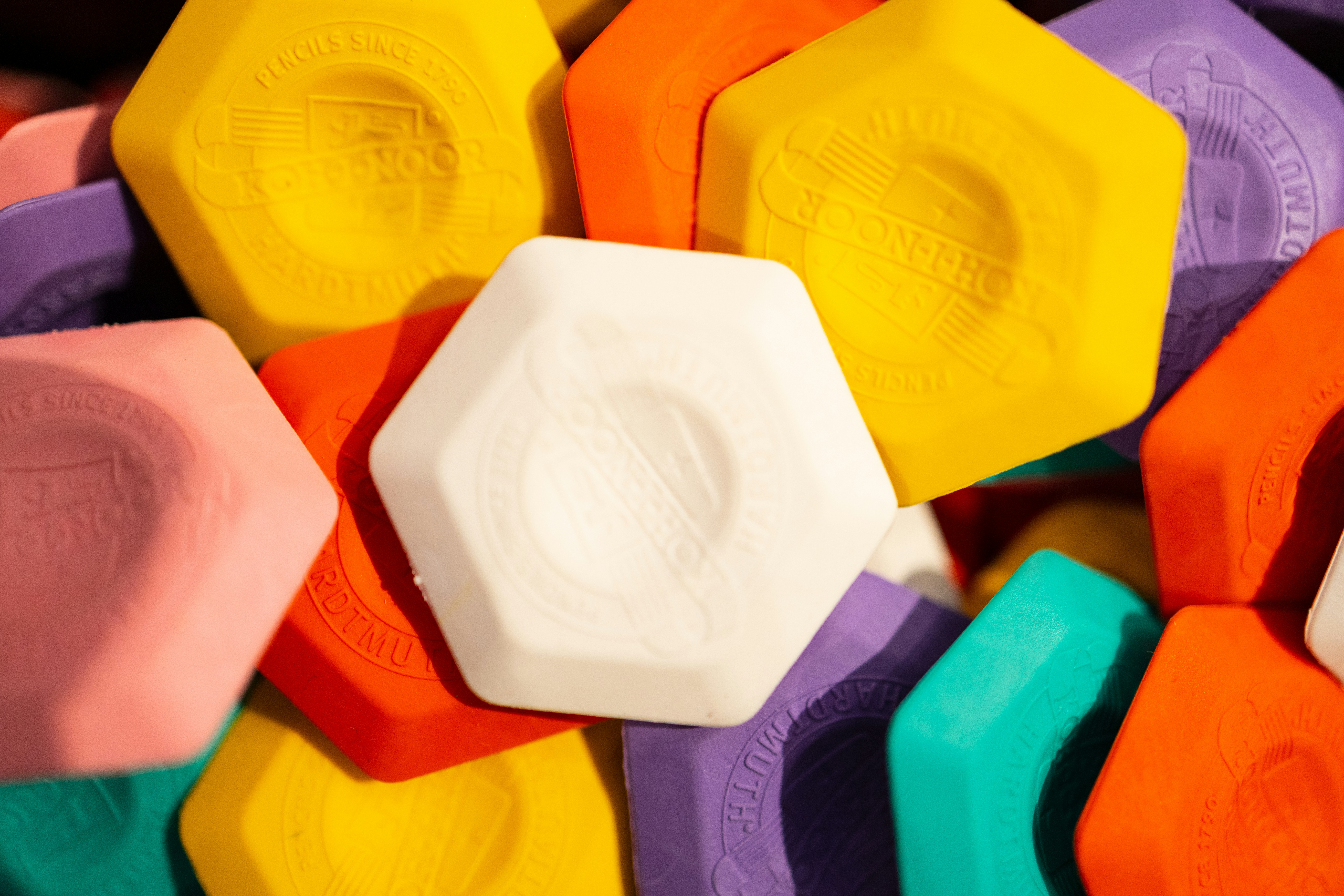 A pile of colorful wooden blocks sitting on top of each other